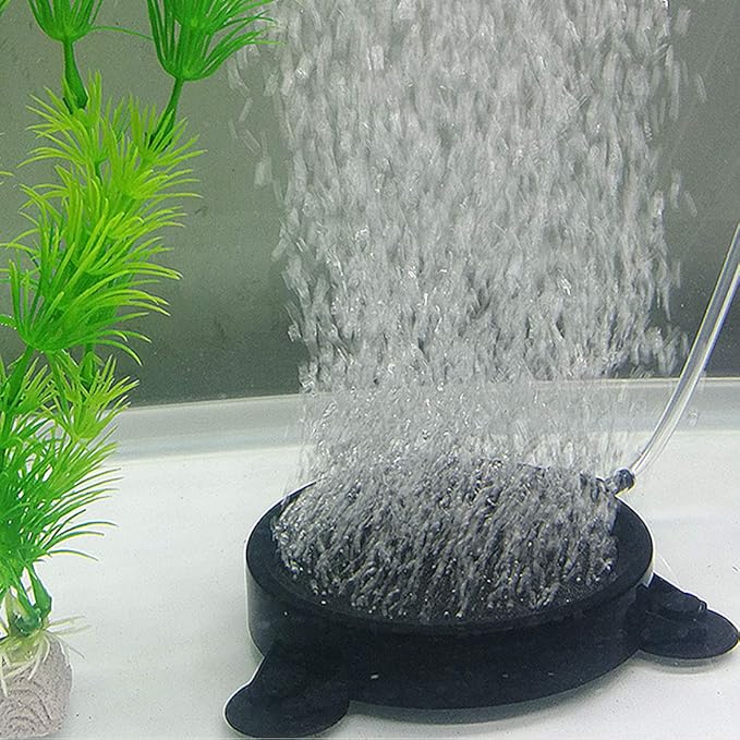 kathson 4.2-Inch Air Stone Disc Bubble Diffuser 6 PCS with Suction Cups Fish Tank Air Pump Round Dissolved Oxygen Airstone Decoration for Hydroponics Pond Aquarium Aquaponics