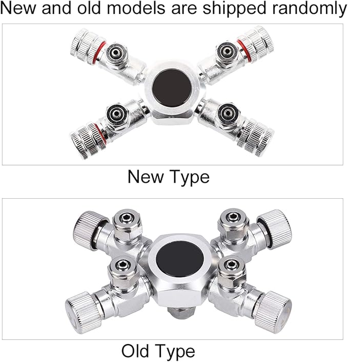 KIMISS Multi Ways Distributor Aquarium Regulator CO2 Splitter Valve Fish Multi Ways Distributor (4 Pass)
