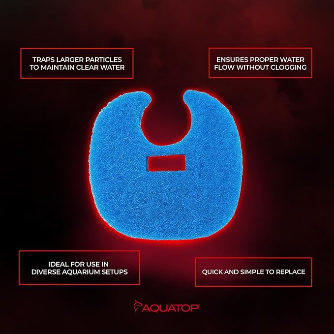 Aquatop RCP-FZ3 Coarse Blue Filter Sponge – Fits FZ3 Canister Filters – Enhanced Filtration – Traps Large Dirt – Easy to Install