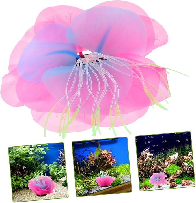 BESPORTBLE Colorful Water Lily Aquarium Decoration Lifelike Floating Plant for Fish Tank Easy to Care for Compact Vibrant Adornment for Aquatic Environments for Fish