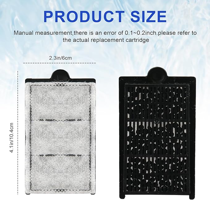 2 Pack Carbon Cartridges Replacement for Aquatop Pisces Aquariums, Universal Fit for All Pisces All-in-One Aquarium Models, for PCS-5G, PCS-3G, PCS-5GB, and PCS-5GC, Fish Tank Carbon(Models PCS-RCI)