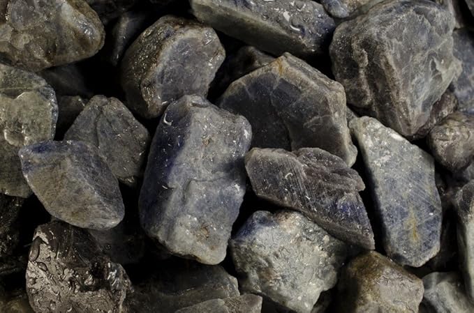 Fantasia Materials: 1/2 Lb of Large Blue Sapphire Rough Stones from Brazil