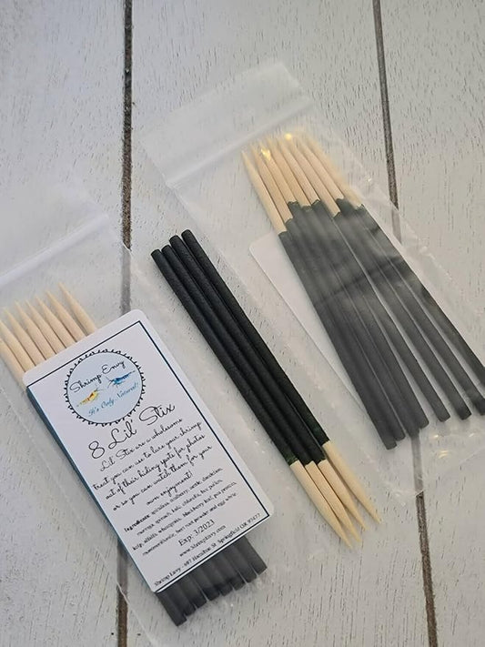 Shrimp Stix by ShrimpEnvy - Aquarium Lollies Food for Fish Snail Crab Invertebrates (10 Pieces, Lil' Stix (10pcs x 4 inches))
