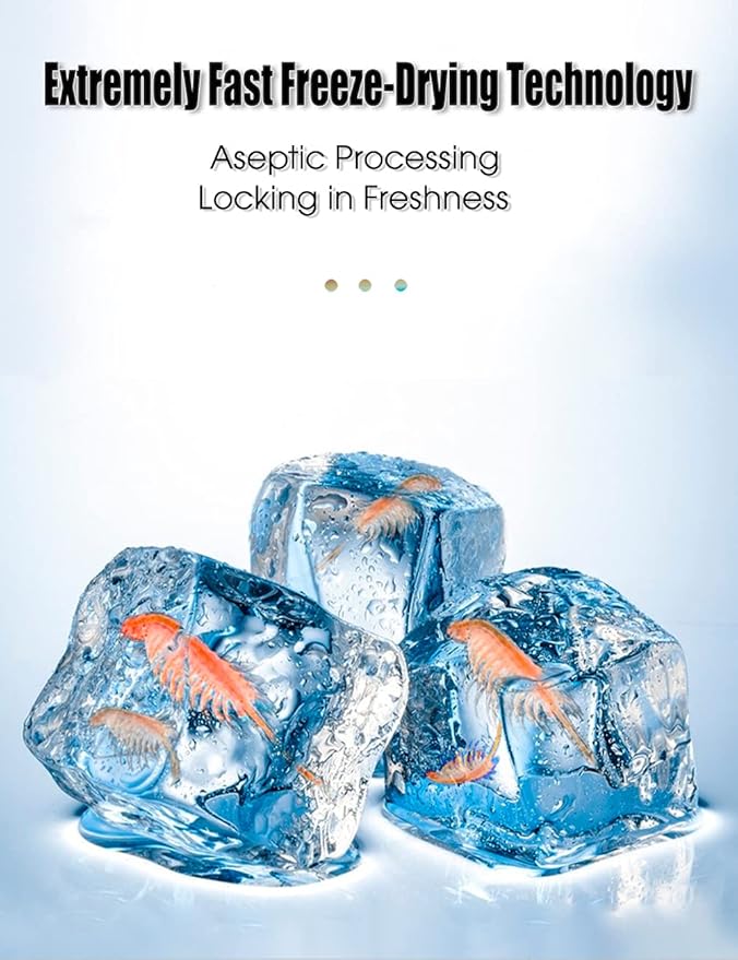 Brine Shrimp Cubes All Natural Tropical Fish Food for Small to Medium Sized Saltwater & Freshwater Fish - Betta Guppy Discus Cichlids Discus Goldfish Angel Fish
