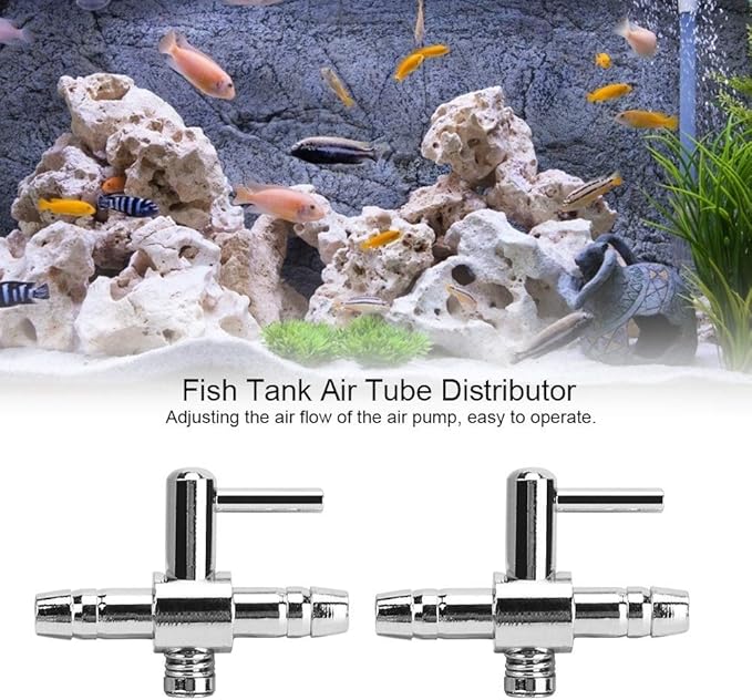 5 Piece Stainless Steel Aquarium Fish Air Pump Control Valves Single Head Air Valve