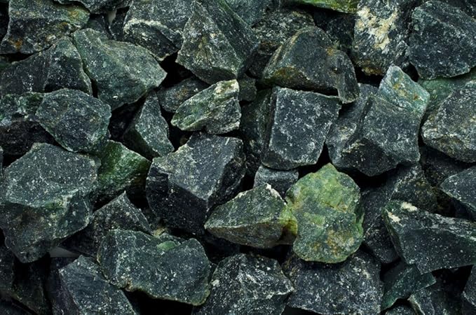 Fantasia Materials: 2 lbs Deep Green Serpentine Rough Stones from India