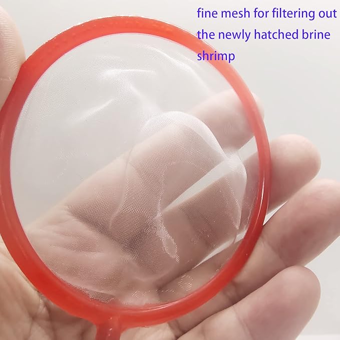 YUWIXMOX Baby Brine Shrimp Net Artemia Copepod Sieve for Scoop Out Artemia Eggs Random Color (Round 5 Pieces)