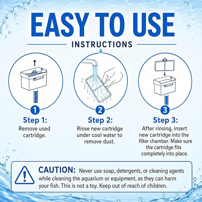 Hedday Filter Cartridges Compatible with Top Fin EF-S Element,16 Packs Aquarium Fish Tank Filter for BF5 BETTAFL