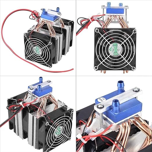Thermoelectric Cooler, DC 12V Thermoelectric Cooler Peltier System Semiconductor Refrigeration Water Chiller Cooling Device for Fish (180W)