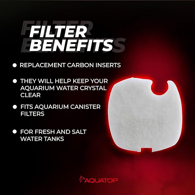 Aquatop Replacement White Filter Pads for CF-500UV & CF-500UVMKII – For Clear Water – Traps Dirt & Waste – Easy to Install