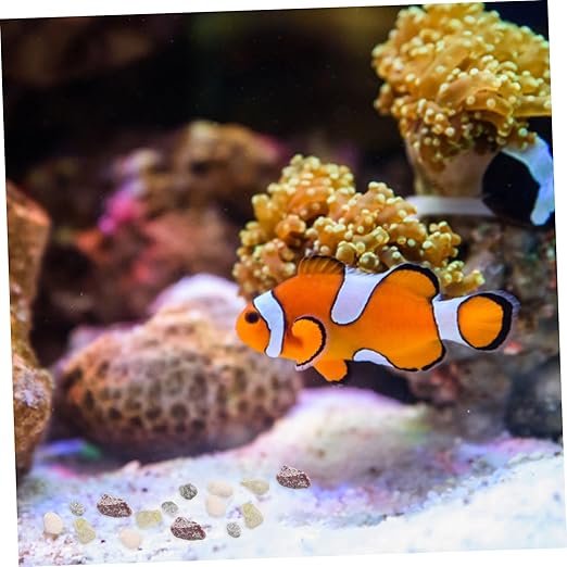 Abaodam Realistic Stream Stones Natural Aquarium Gravel Fish Tank Bottom Decor Sand Black Sand