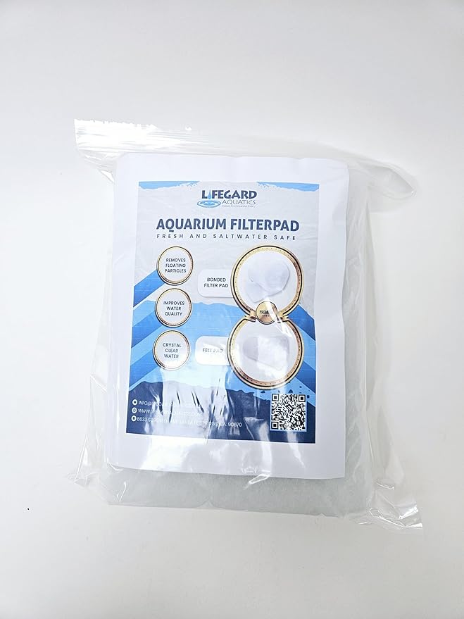 Lifegard Aquatics - Premium Quality White Bonded Filter Pad for Aquarium Crystal Clear Water, 1" Thick (12 Inch Wide, 36 Inch Long)