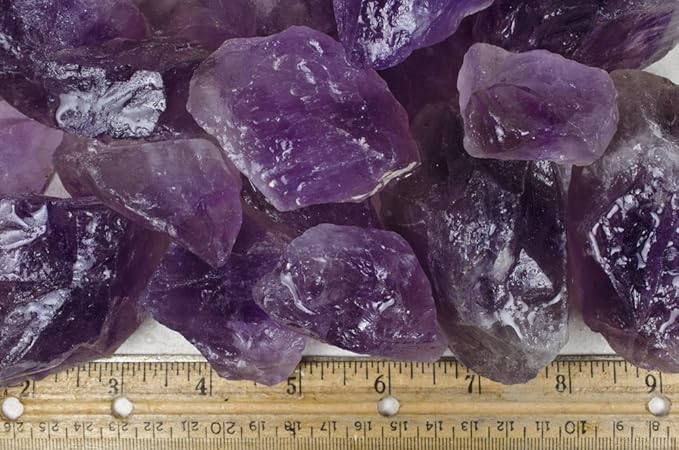 Fantasia Materials: 3 lbs Amethyst Large Chunk Rough Stones from Brazil - Grade 2