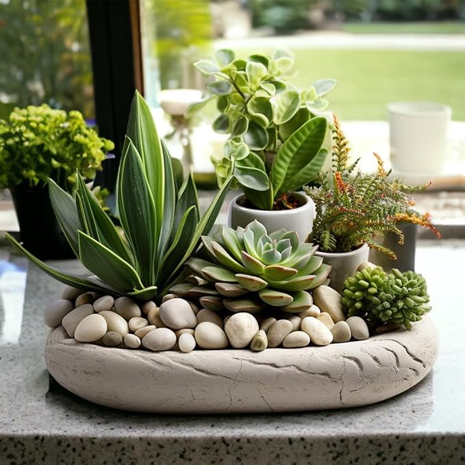 HappyFiller Natural Decorative White Pebbles Polished Rocks Stones for Aquarium Gravel,Fish Turtle Tank,Outdoor Indoor Succulents Plants Top Dressing,Graden Landscaping,18 LB