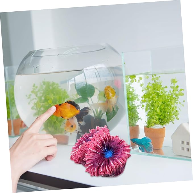 Angoily Simulated Coral Landscaping Coral Ornaments Aquarium Fish Tank Decor Aquarium Large Decorations Ornaments for Tank Resin Small Fish Tank Turtle Tank