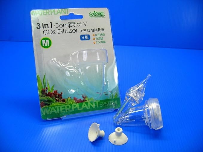 Ista 551 3 in 1 CO2 Diffuser Bubble Counter Check Valve 20mm (M)- Aquarium Plant Tank, Clear