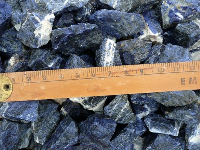 Fantasia Materials: 1 lb Sodalite Rough Stones from Brazil