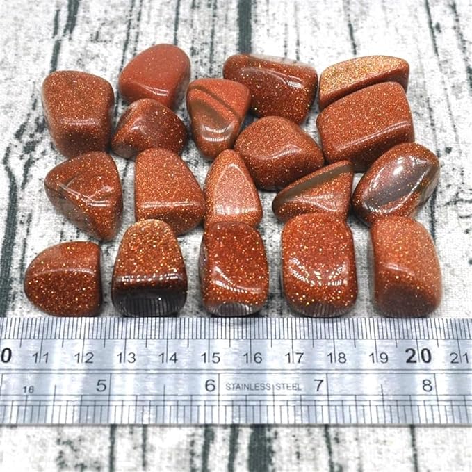 ATkits Natural Natural Red Goldstone Sand Gravel Specimen Size Irregular Tumbled Stone Reiki Healing Crystal Quartz Mineral Aquarium Home Decor (Size : 100g)