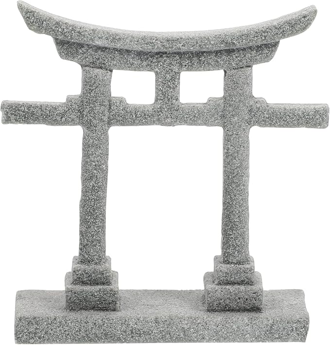 GANAZONO Aquarium Shinto Shrine Fish Tank Torii Gate Micro Landscape Decoration Japanese Shinto for Potted Bonsai Sand Table Flowerpot