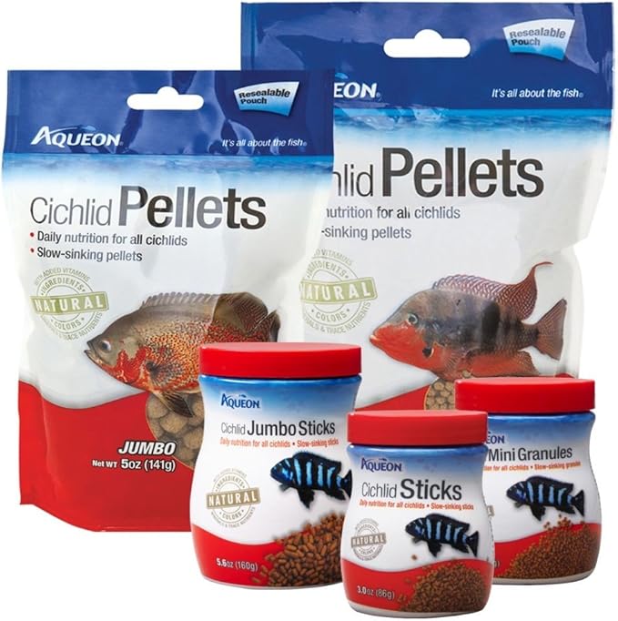 Aqueon Cichlid Medium Pellets [Set of 2] Size: 7.5 Ounce