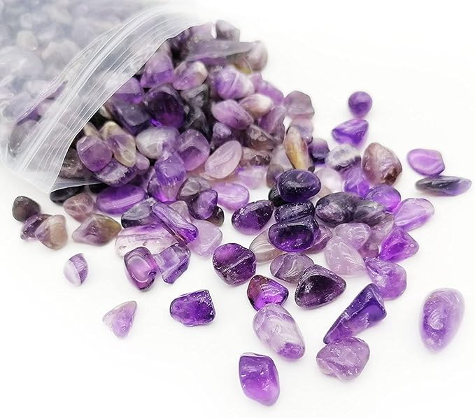 335g Assorted Amethyst Quartz Crystals Rocks Amethyst Crushed Crystal Quartz Tumbled Rocks and Crystals
