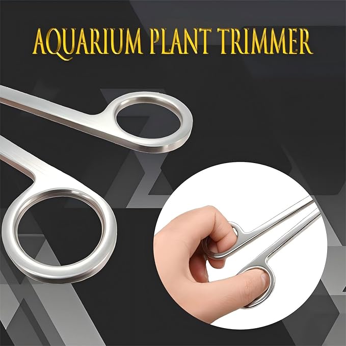 Long Aquarium Scissors for Plants 9.8 inches, Aquascaping Scissors Curved, Aquarium Plant Trimmer, Aquascape Tools, Terrarium Tools for Plants