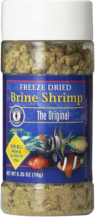 San Francisco Bay Brand ASF71104 Freeze Dried Brine Shrimp for Fresh and Saltwater Fish, 10gm