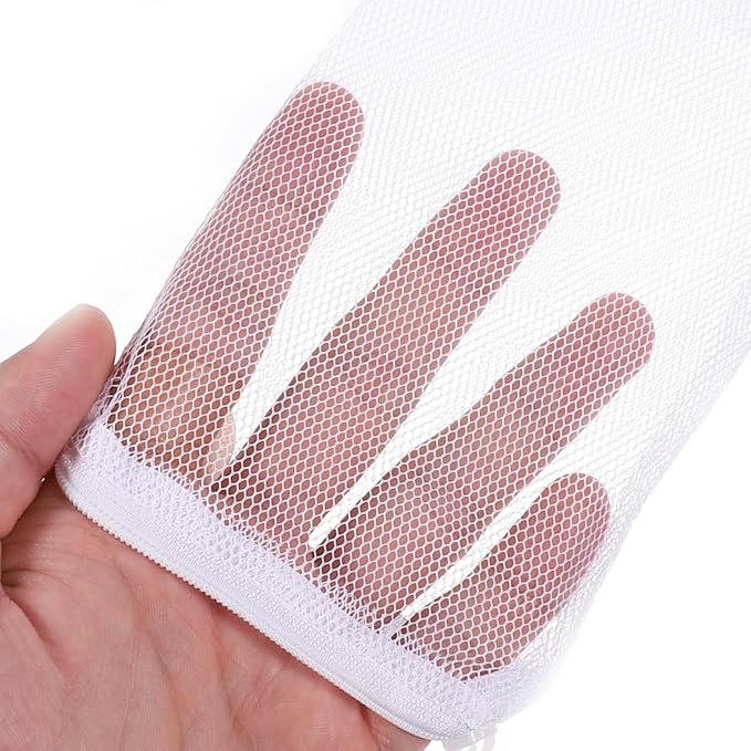 4 x 6 inch Mesh Filter Bags, 10 Pcs Reusable Bags with Zipper, Aquarium Filter Media Bag, Reusable Mesh Bags for Fish Tank Aquarium Filters