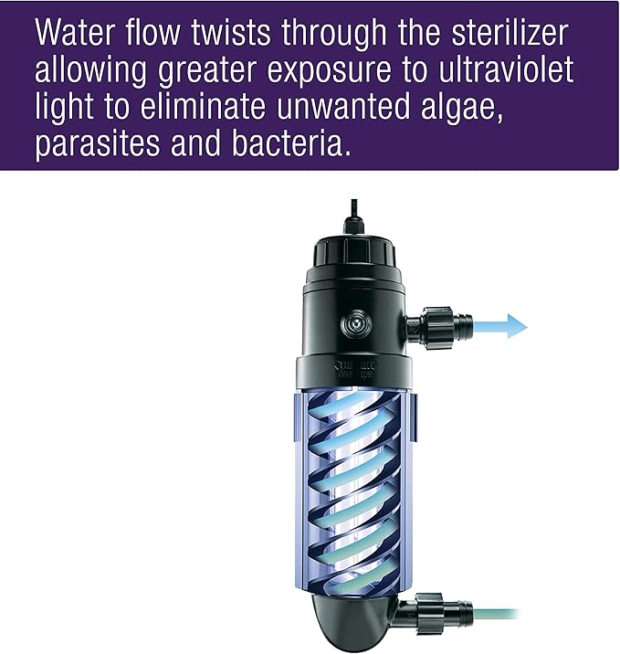 Coralife Aquarium Fish Tank Marine Salt Water Turbo-Twist UV Sterilizer 3X, for up to 125 Gallons (Pack of 6)