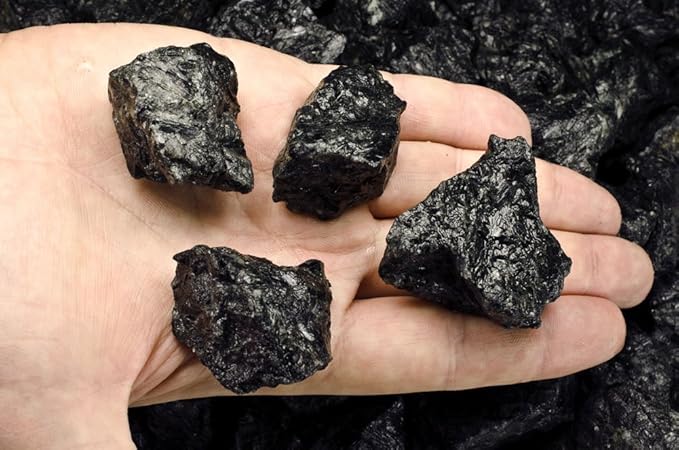 Fantasia Materials: 2 lbs Black Rutile Rough Stones from India