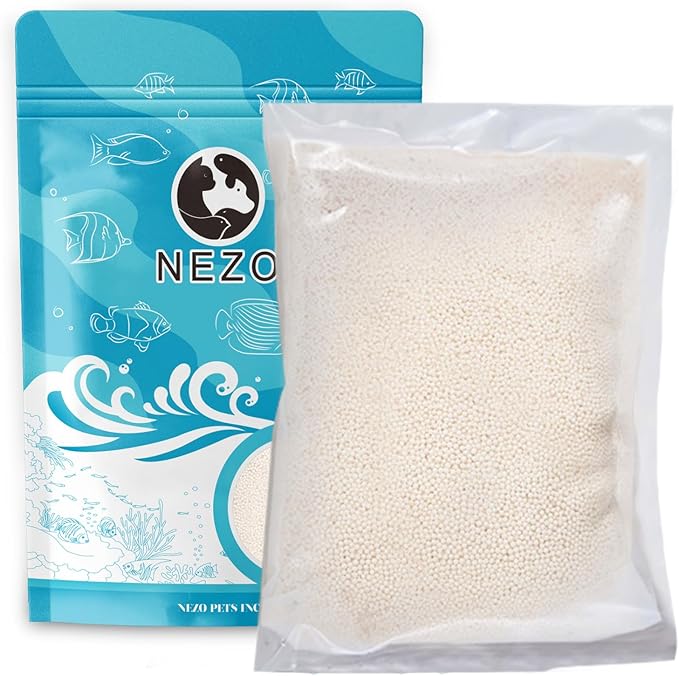 Nezo Aquarium Filtration Resin Yellow Water Remove for Fish Tank, Koi Pond, Fresh and Saltwater 100ml with Free Mesh Bag.