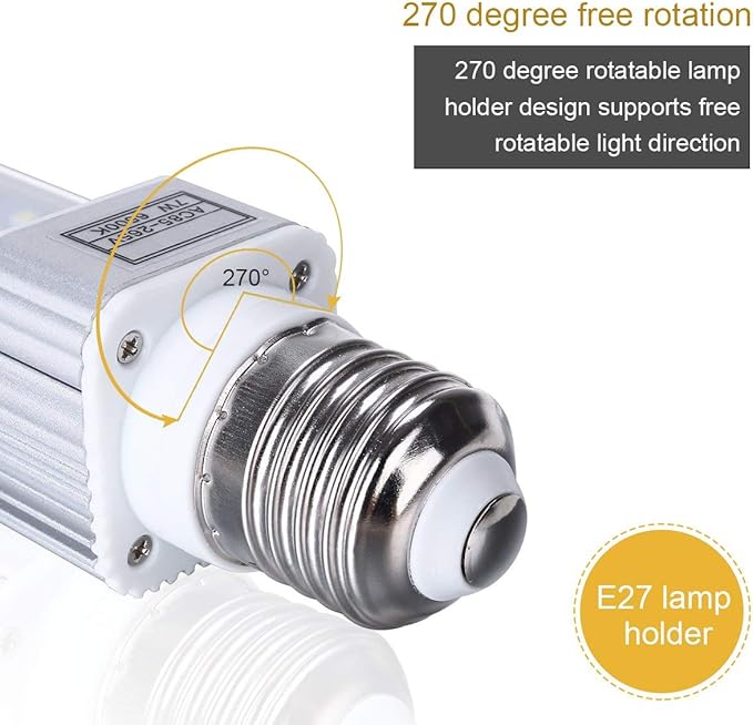 UEETEK E27 LED Energy Saving Lamp to Fit All Fish Pod and Fish Box Aquariums (White) (9W)