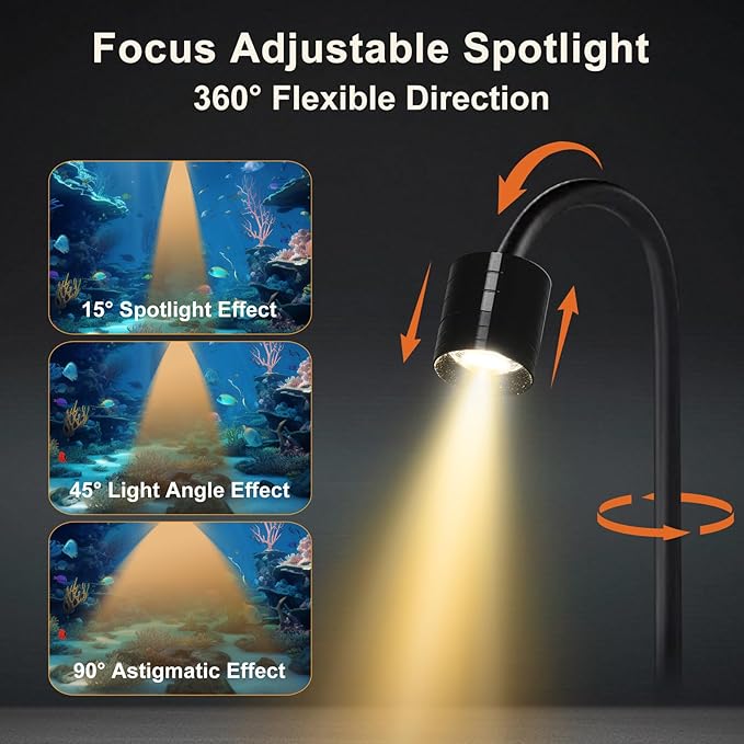 Desktop Aquarium Mini Tank Kit, 1.2 Gallon Rimless Cube with Filter, LED Spotlight, Black Background, Glass Construction, Pipette for Betta Fish, Guppies, Tetras