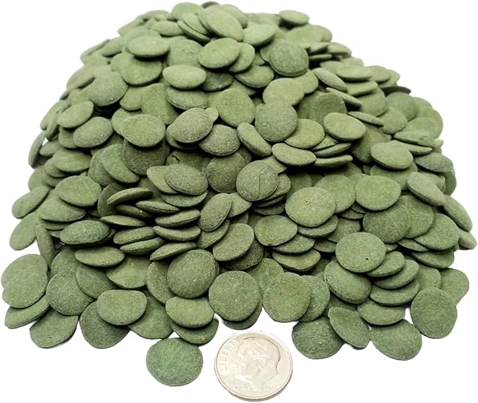 Spirulina, Algae & Veggie 12mm - 1/2" Small Sinking Wafers for Bottom Fish, Shrimp, Snails, Crabs, Crayfish, All Tropical Fish. AFI Wafers ..2-lb Med Jar