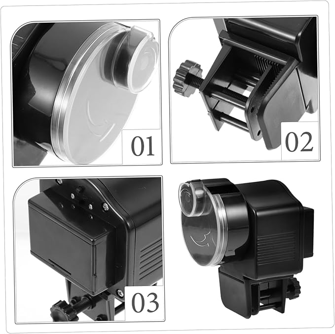 DOITOOL Automatic Aquarium Fish Feeder Fish Tank Feeding Tool Timer Dispenser for Vacation Feeding Without Battery