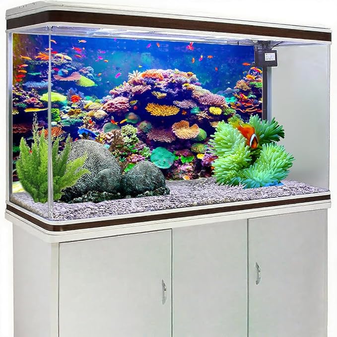 30X18 Inch Underwater World Aquarium Backdrop - Vibrant Coral Reef Tropical Fish Tank Background Vinyl Ocean Theme Decor