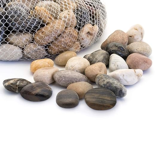 River Rocks Decorative Ornamental Vase Filler 1"-1.5" Natural Aquarium Gravel 2 lbs - Landscaping Pebbles for Indoor Plants, Fish Tank Gravel, Terrarium& Home Decor, DIY & Crafting – Royal Imports
