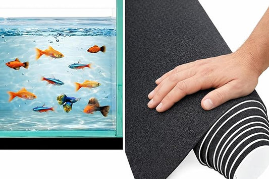 Aquarium Leveling Mat- Compressible Neoprene Foam, Water resistant, Heavy weight support, and Easy to Cut for Fish Tank Stability, Black (24x48 in)