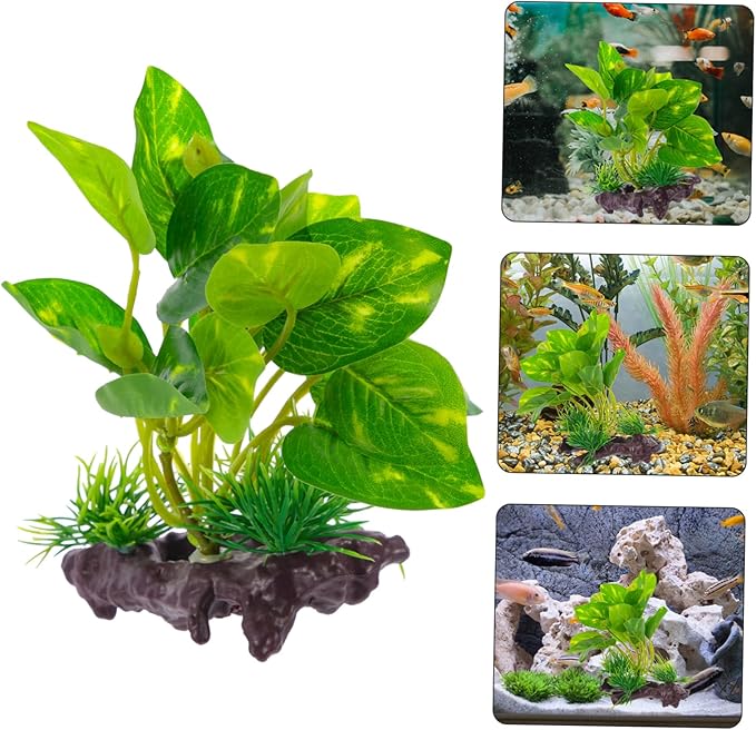 minkissy Artificial Water Plants Aquarium Decorations Realistic Tank Ornaments for Aquatic Landscape Safe Material Natural Habitat for Decor