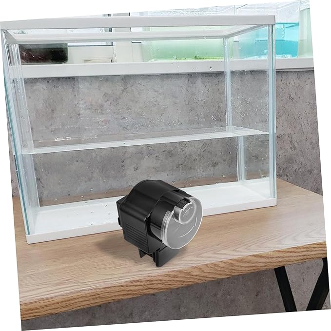 ibasenice Automatic Aquarium Fish Feeder Timer Dispenser for Small Fish Tank, Battery-Free Aquarium Feeding Tool for Goldfish and Aquatic Pets