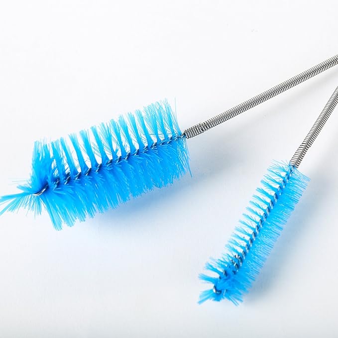 SLSON Aquarium Filter Brush Flexible Double Ended Bristles Hose Pipe Cleaner Stainless Steel Long Tube Cleaning Brush for Fish Tank or Home Kitchen