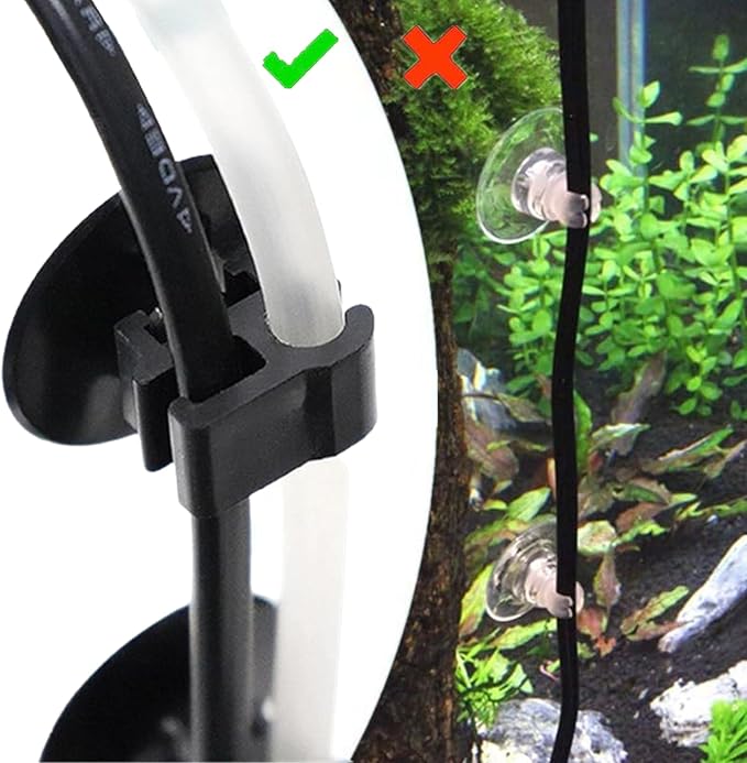20 PCS Aquarium Suction Cup Clips Professional Fish Tank Suction Cup Clips Aquarium Air Tube Holders for Pump Power Cord,Fish Tank Oxygen Tube Hose,Aquarium Air Tubing