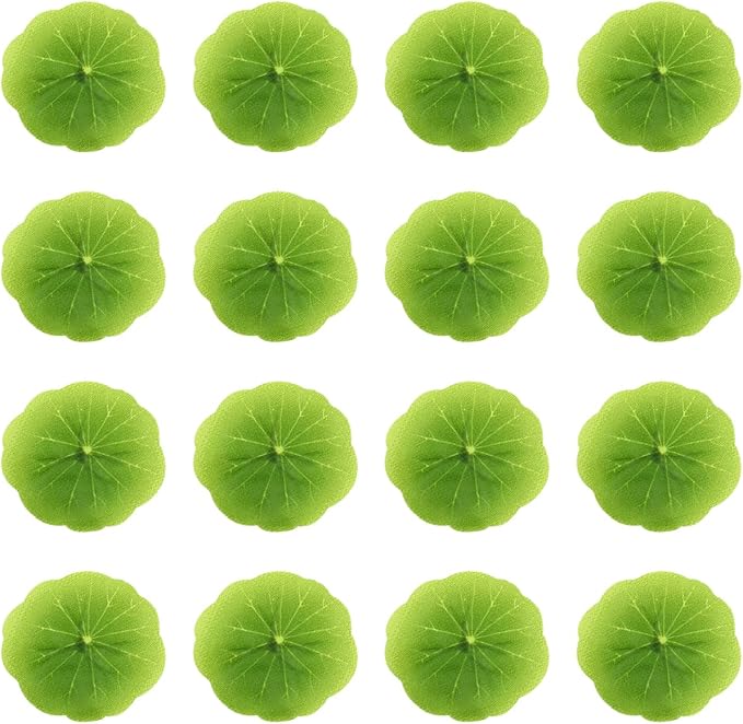 PRETYZOOM 30pcs Artificial Water Lily Leaves, Realistic Floating Water Lily Pads for Fish Tank, Aquarium, Pool, Home Decor, 2.36 Inches, Plastic