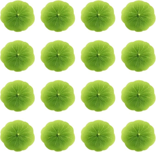 PRETYZOOM 30pcs Artificial Water Lily Leaves, Realistic Floating Water Lily Pads for Fish Tank, Aquarium, Pool, Home Decor, 2.36 Inches, Plastic