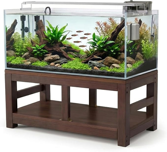 45-55 Gallon Solid Wood Fish Tank Stand, Heavy Duty Aquarium Stand, 660 lbs Load Capacity, Thickened Legs, Easy to Install, L39.3 × W13.8 for Home & Office Aquarium Stands