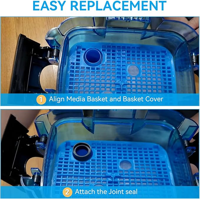 CCF221 Media Basket Joint Seal Replacement for Penn Plax Cascade Canister Fiilter 700,1000,1200,1500 Canister Filter Replacement Parts 2-Pack