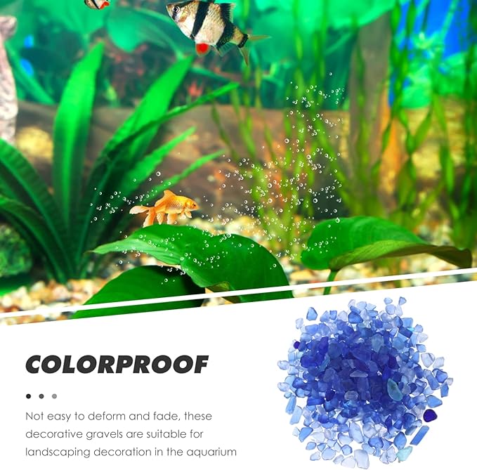 Abaodam 1 Set Aquarium Gravel Fairy Garden Rocks Aquarium Stone Decor Pebbles Fish Tank Rock Sand Fish Tank Gravel Stones Freshwater Glass Sand Container Supplies