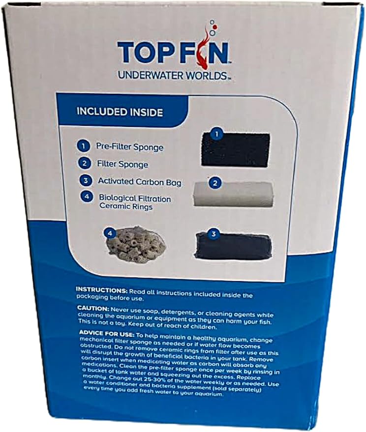 Top Fin Power Aquarium Filter Media Pack. Different Sizes to Choose from. (PRO50)