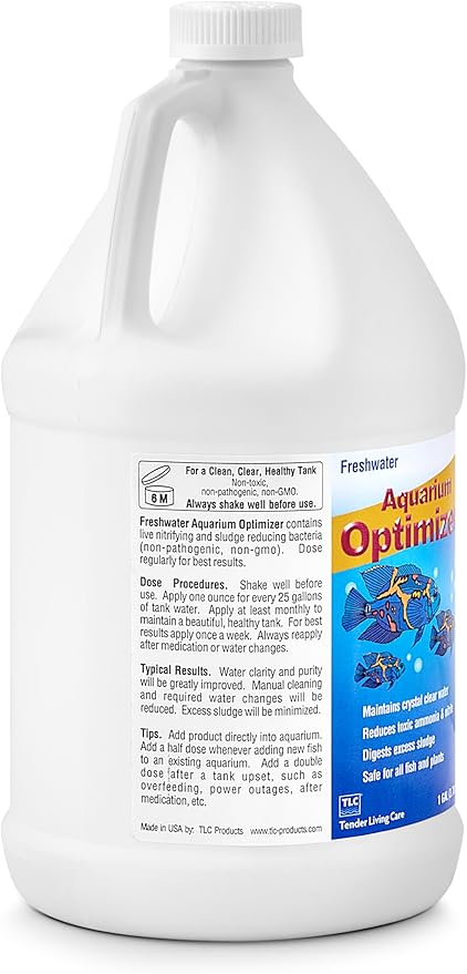 TLC Products, Freshwater Aquarium Optimizer, Aquarium Water Clarifier, Reduces Ammonia, 1 Gallon