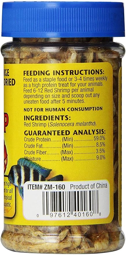 Zoo Med 2 Pack of Large Sun-Dried Red Shrimp, 0.5 Ounces Each, Treat for Large Tropical Fish and Aquatic Turtles
